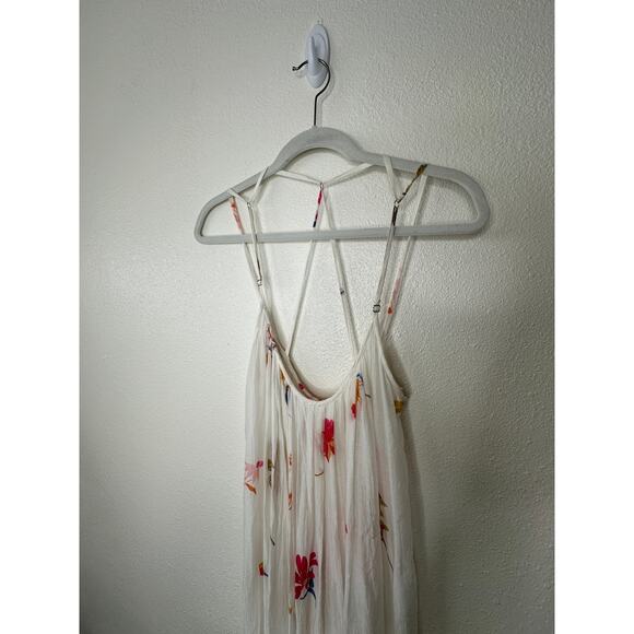 Lovestitch White Mimi Floral Print Sleeveless Scoop Neck Cross-Back Maxi Dress - Picture 7 of 14